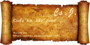 Csóka József névjegykártya