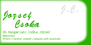 jozsef csoka business card