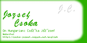 jozsef csoka business card